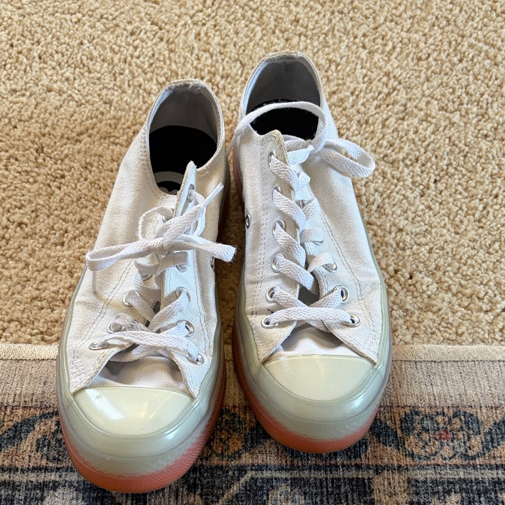 Converse Canvas Sneakers with Orange Soles